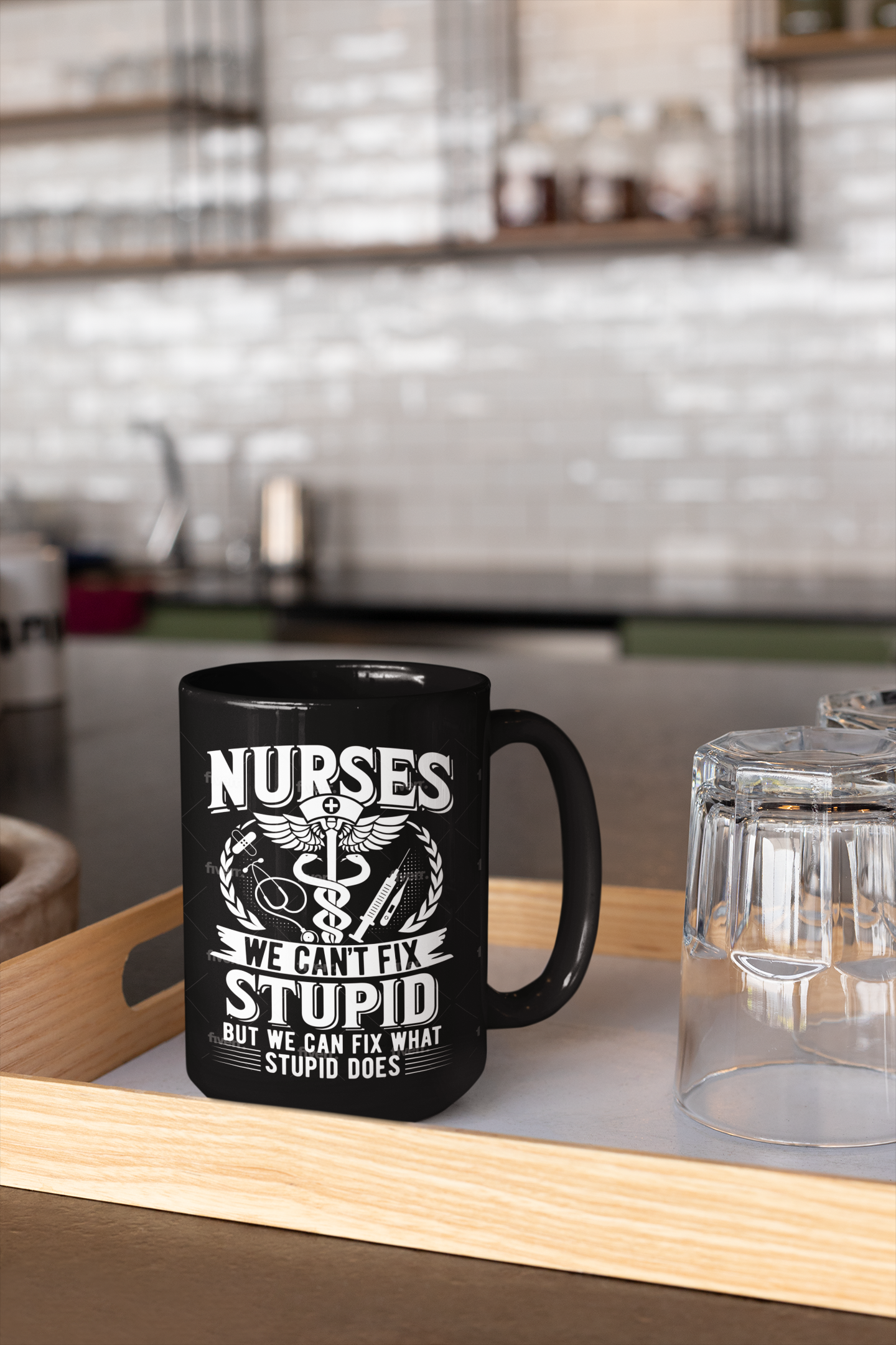 Buy Nurses Can't Fix Stupid Mug – Hilarious Gift for Medical Heroes at Dino's Tees