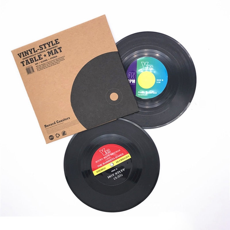 Buy Retro Vinyl Mug Coasters - Elevate Your Coffee Experience!