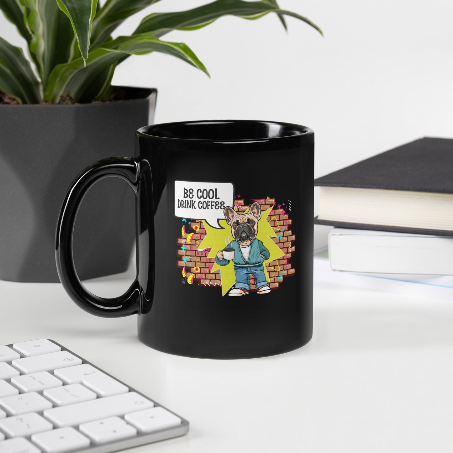 Buy 'Be Cool - Drink Coffee' Mug | Exclusive Black Glossy Cup for Coffee Lovers