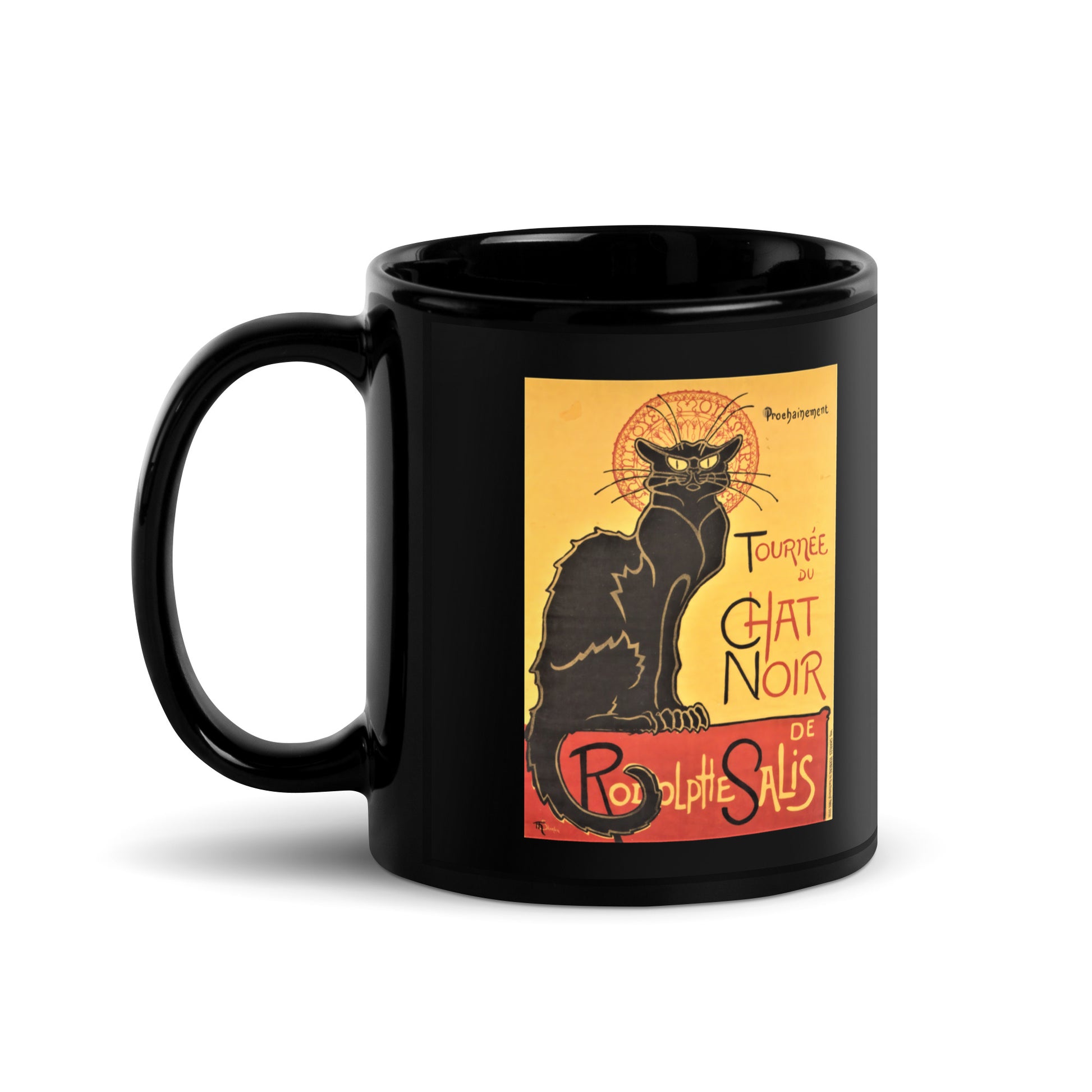 Buy 'Le Chat Noir' Mug – Exclusive Coffee and Cat Lover's Delight at Dino's Tees