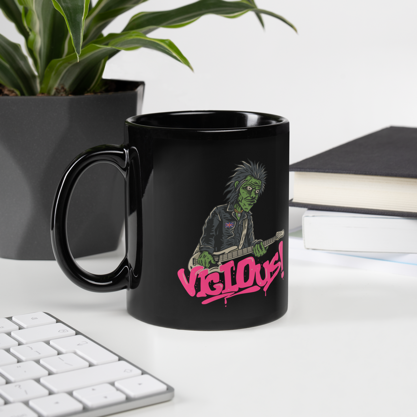 The Ex-Pistols - VICIOUS! Black Glossy Mug