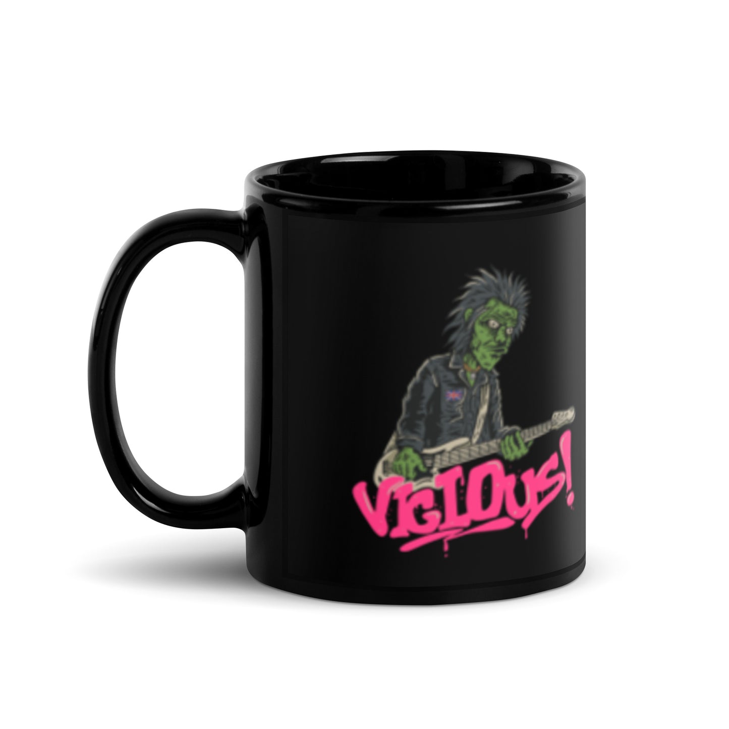 The Ex-Pistols - VICIOUS! Black Glossy Mug