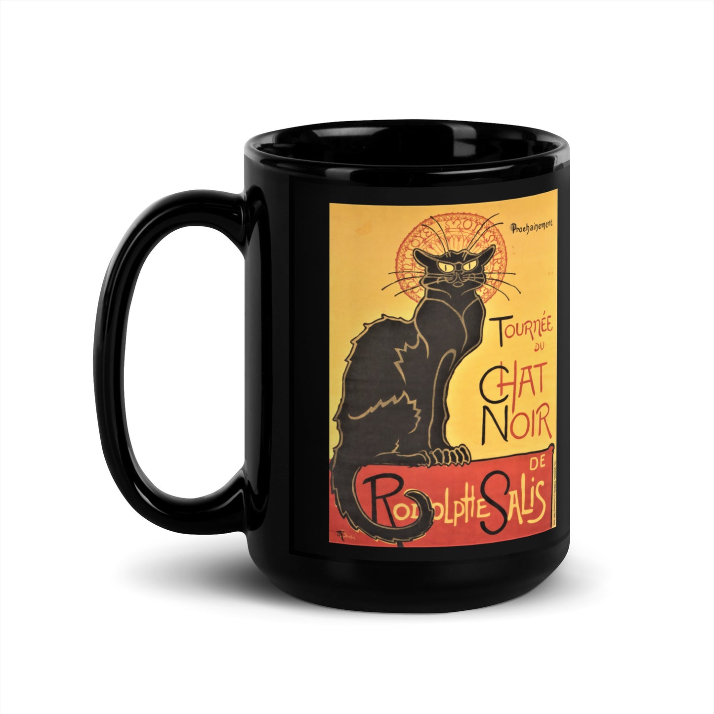 Buy 'Le Chat Noir' Mug – Exclusive Coffee and Cat Lover's Delight at Dino's Tees