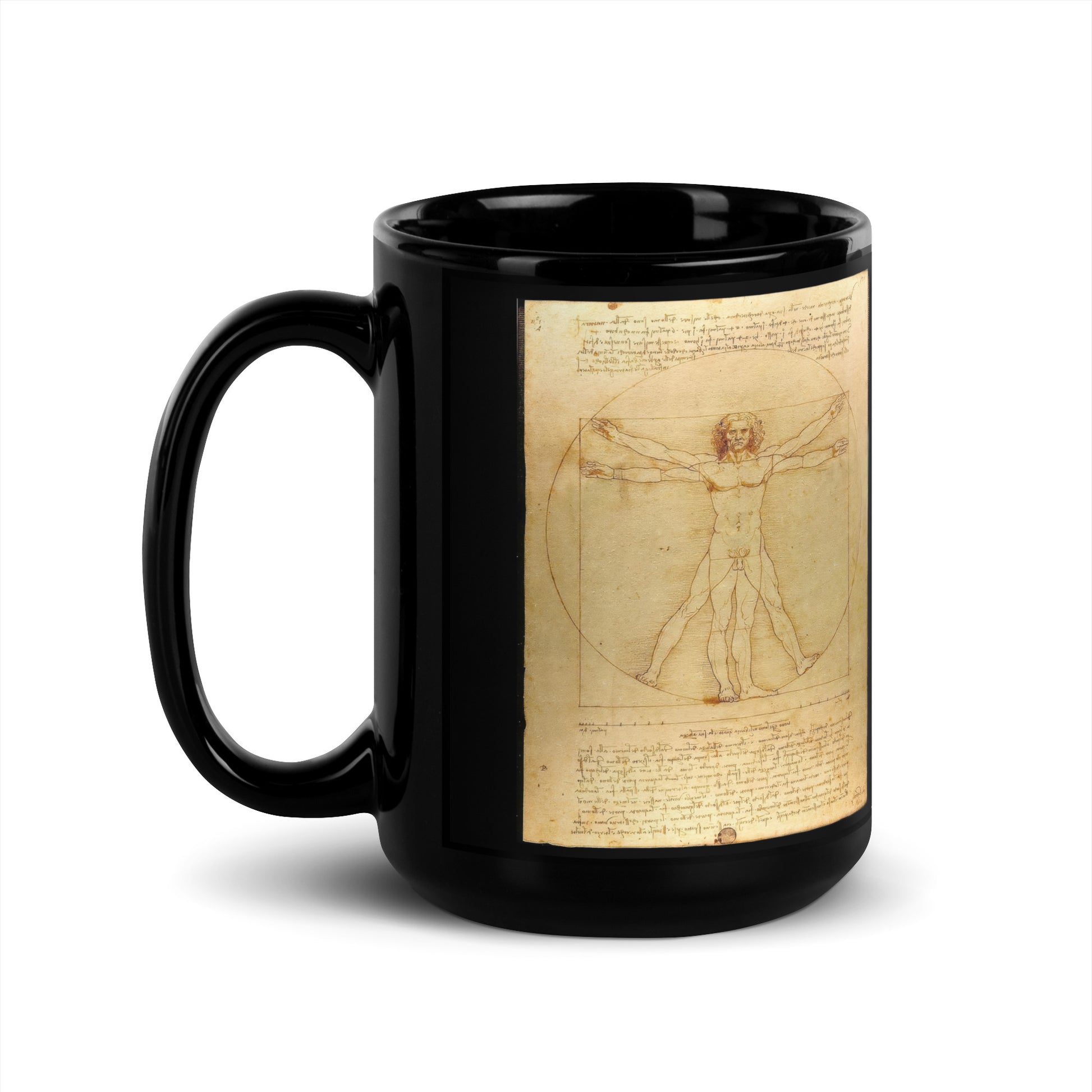 Buy Leonardo Da Vinci Vitruvian Man Mug – Exclusive Renaissance Design at Dino's Tees