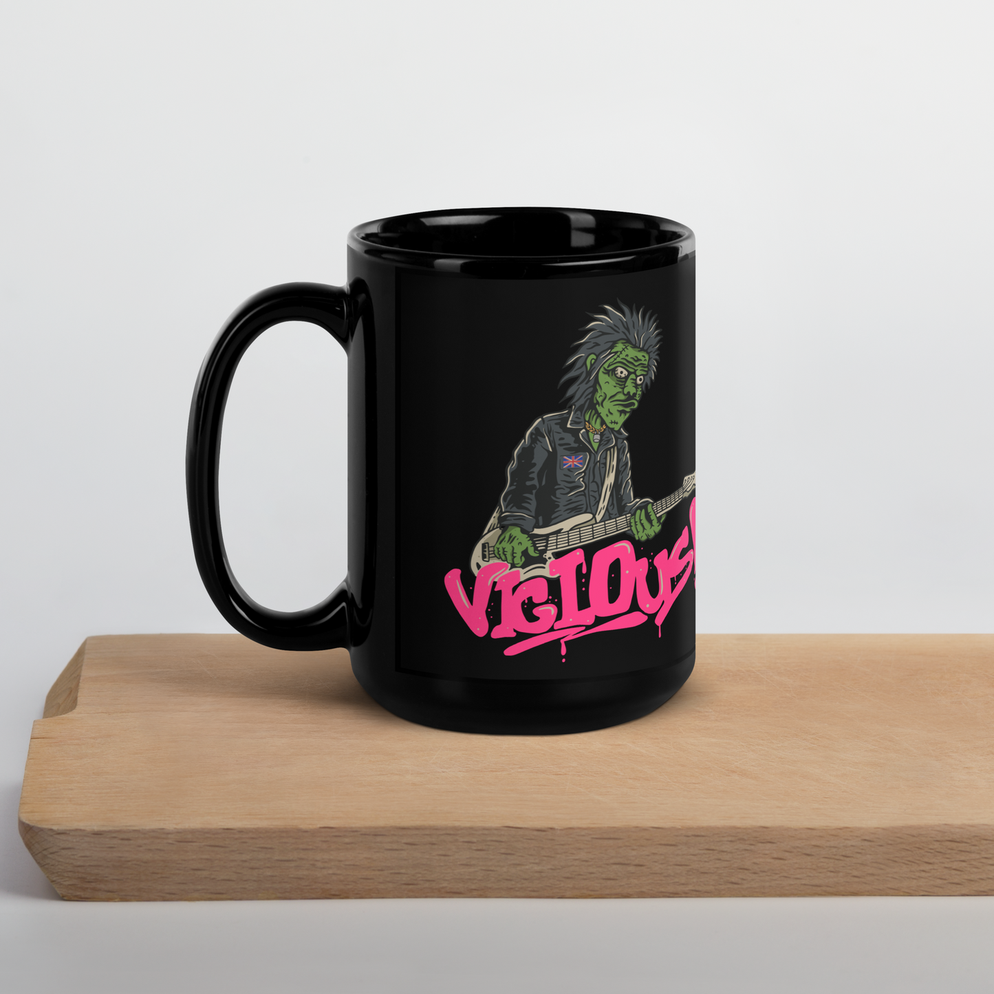 The Ex-Pistols - VICIOUS! Black Glossy Mug