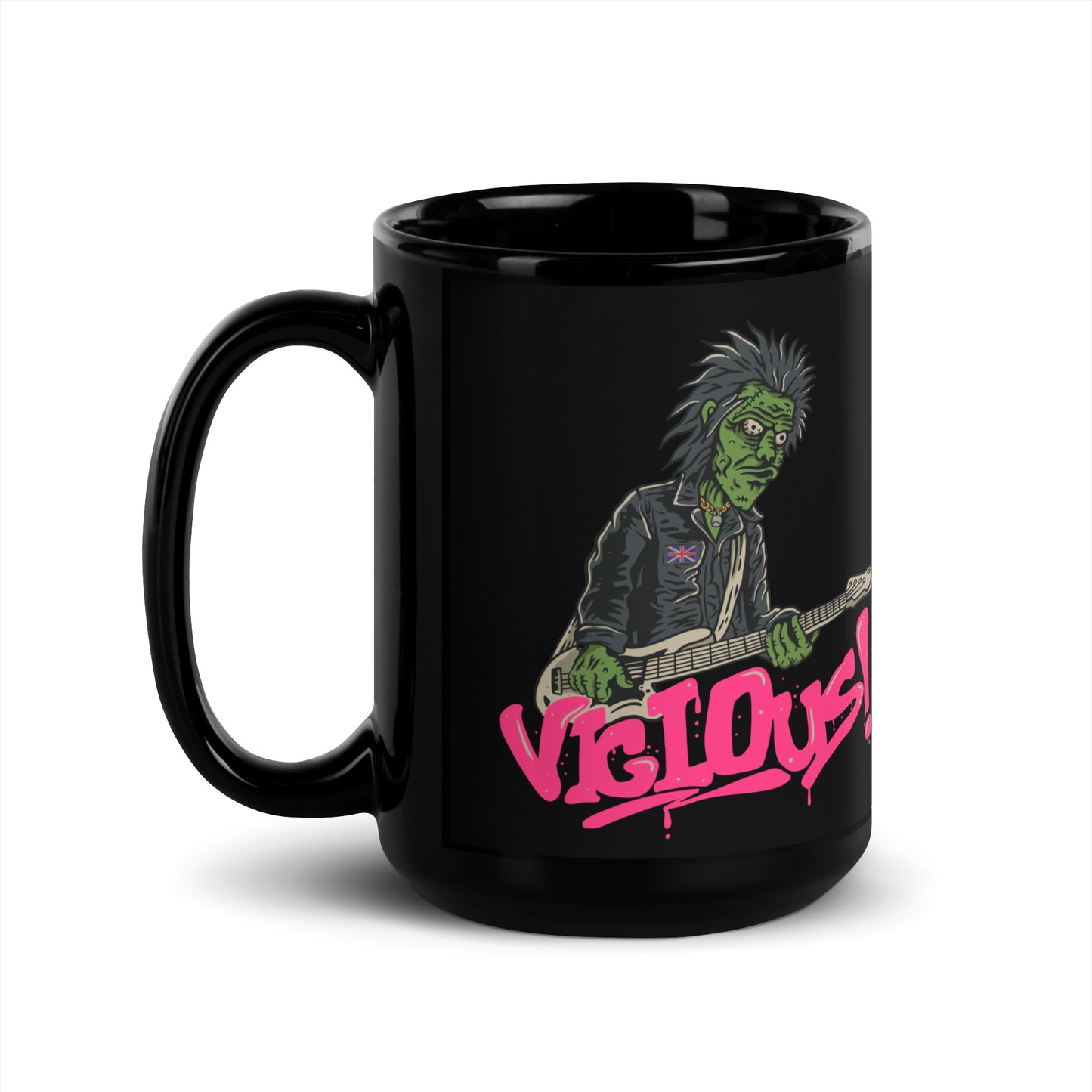 The Ex-Pistols - VICIOUS! Black Glossy Mug