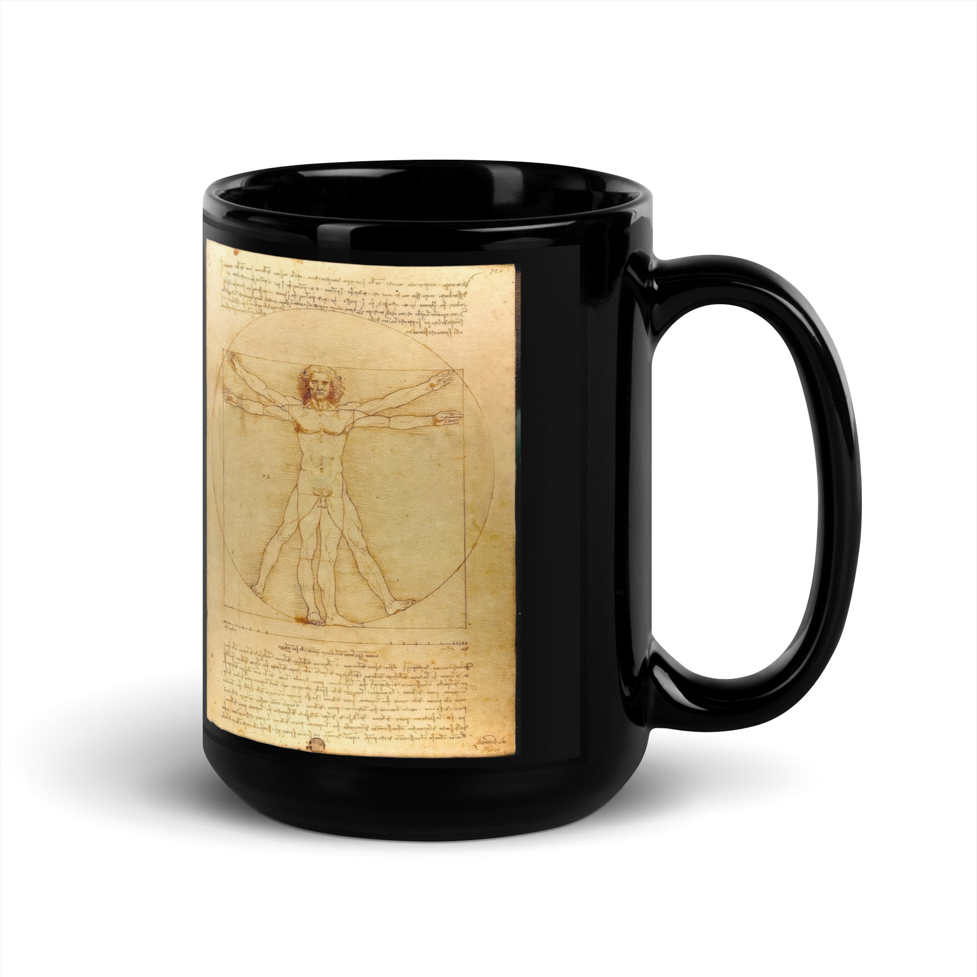 Buy Leonardo Da Vinci Vitruvian Man Mug – Exclusive Renaissance Design at Dino's Tees