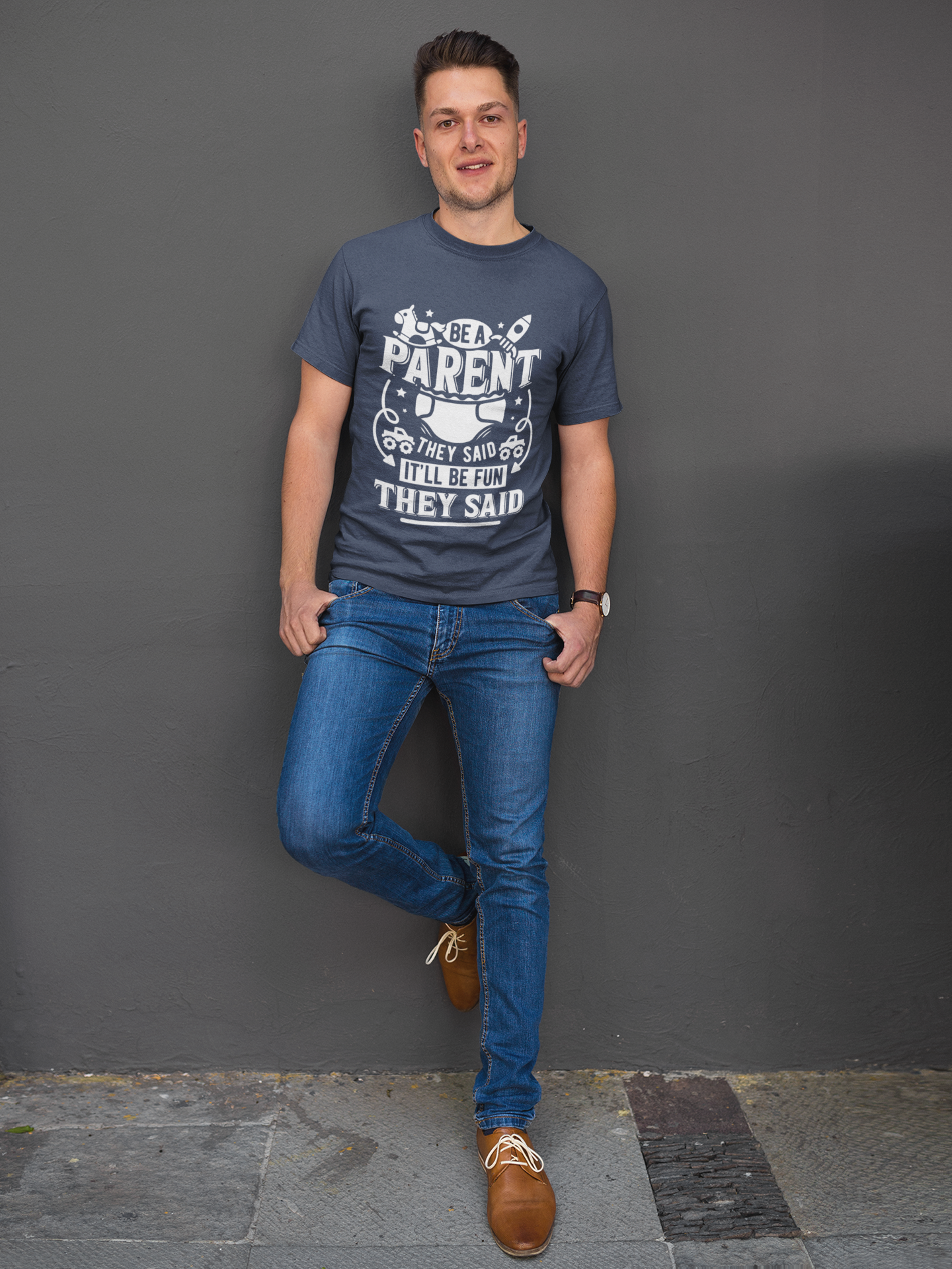 Be a Parent, They Said . . . Short-Sleeve Unisex T-Shirt for Mums and Dads