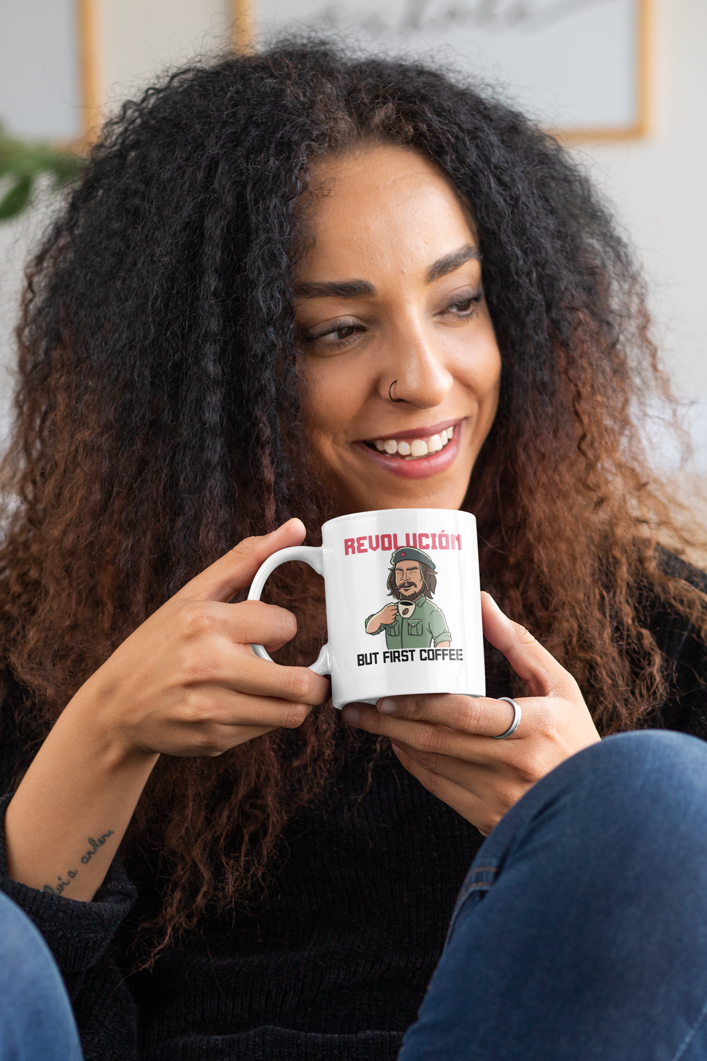 Buy REVOLUCION! But First Coffee Mug - Exclusive at Dino's Tees