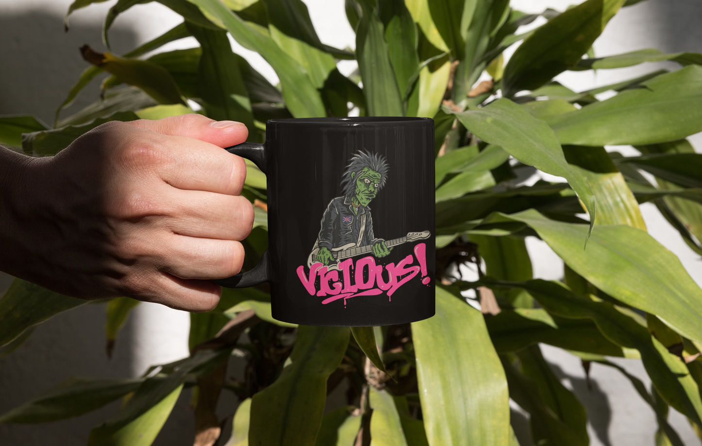 The Ex-Pistols - VICIOUS! Black Glossy Mug