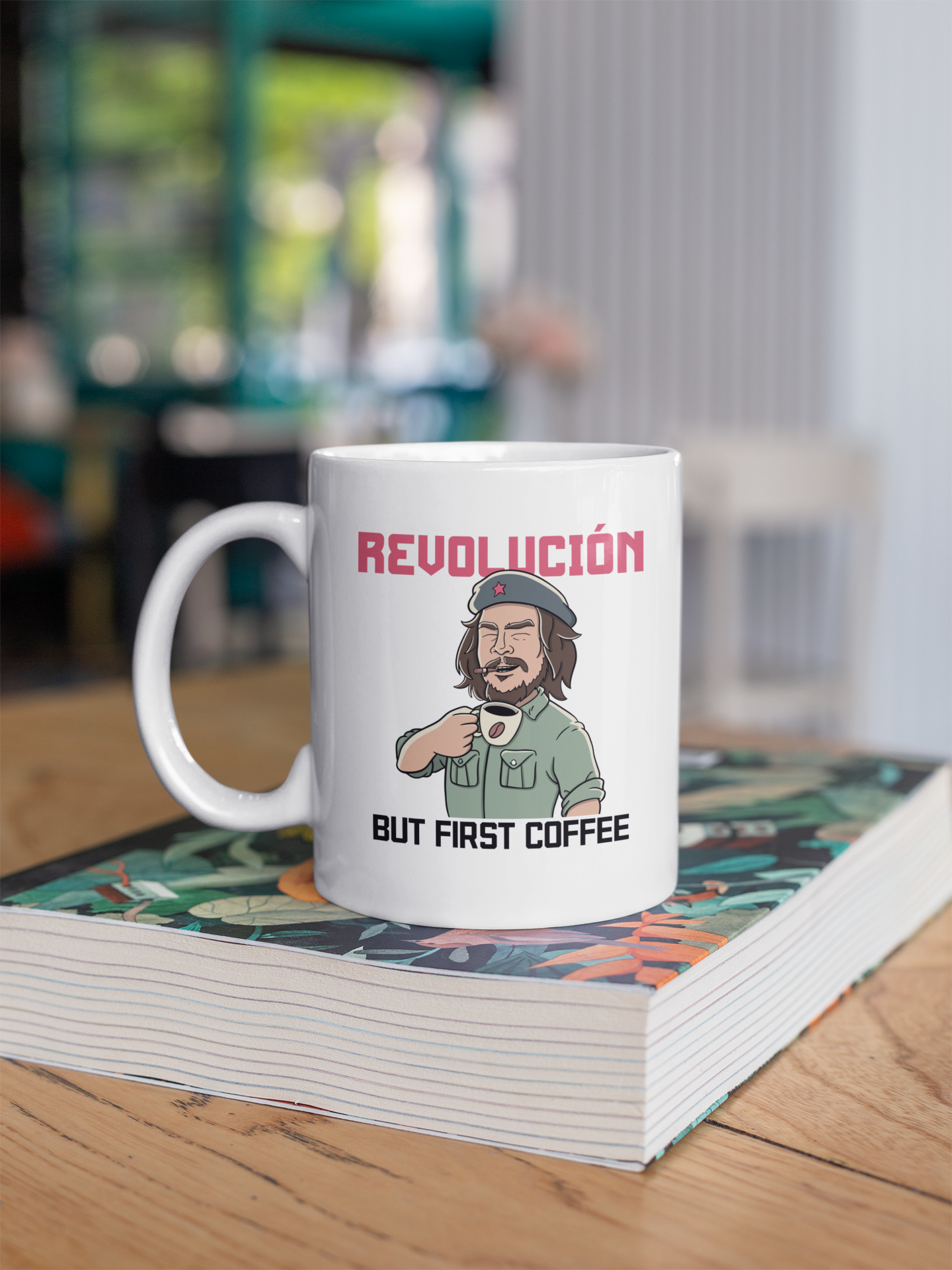 Buy REVOLUCION! But First Coffee Mug - Exclusive at Dino's Tees