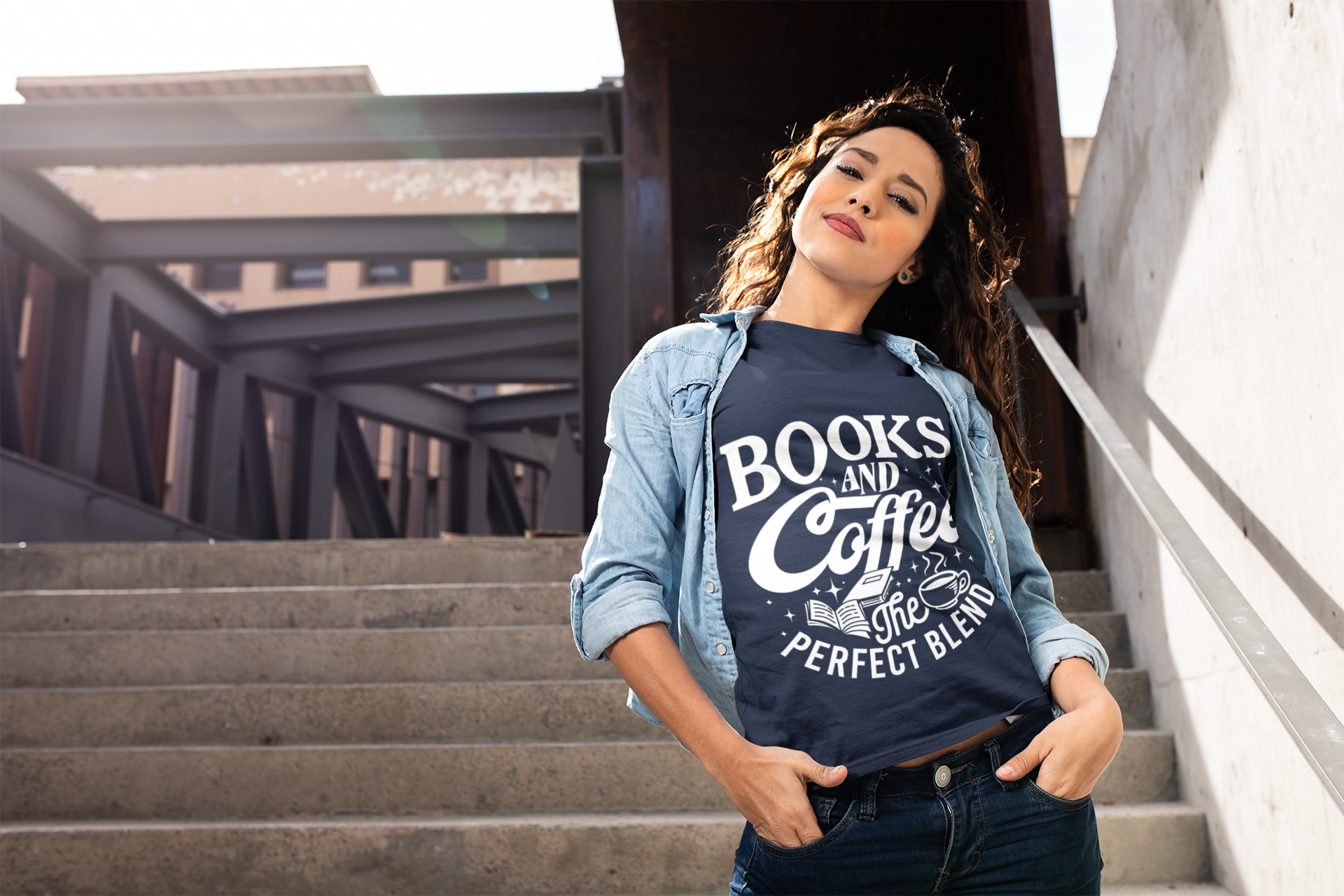 Buy 'Books and Coffee - The Perfect Blend' Tee | Exclusive Unisex Shirt for Book & Coffee Enthusiasts