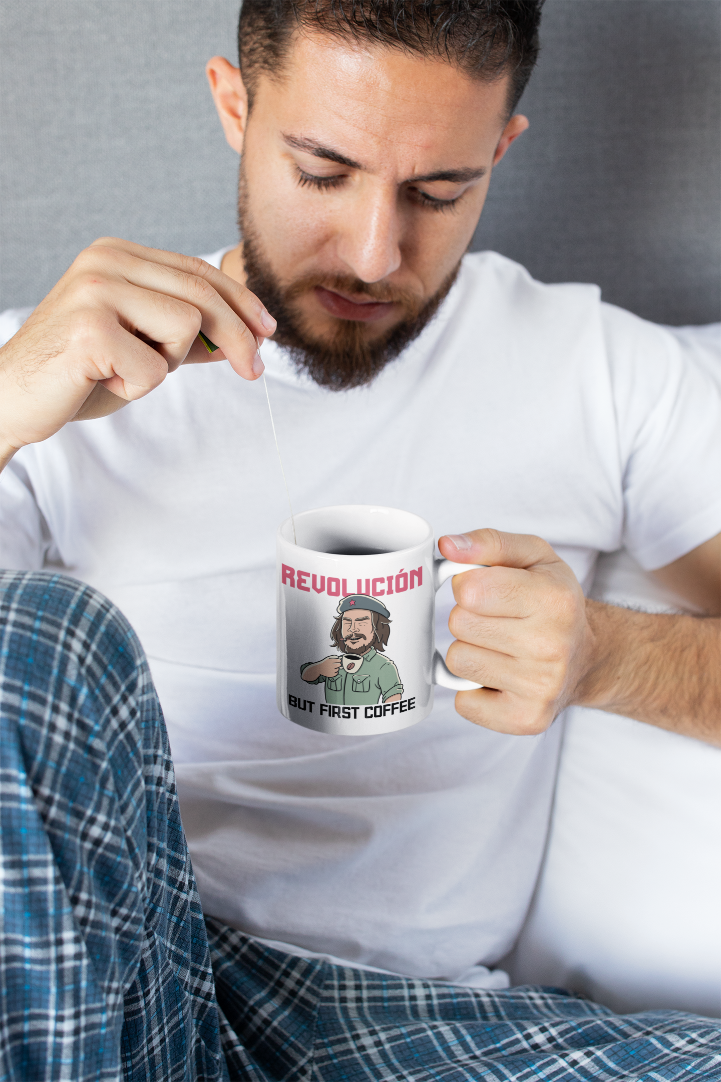 Buy REVOLUCION! But First Coffee Mug - Exclusive at Dino's Tees