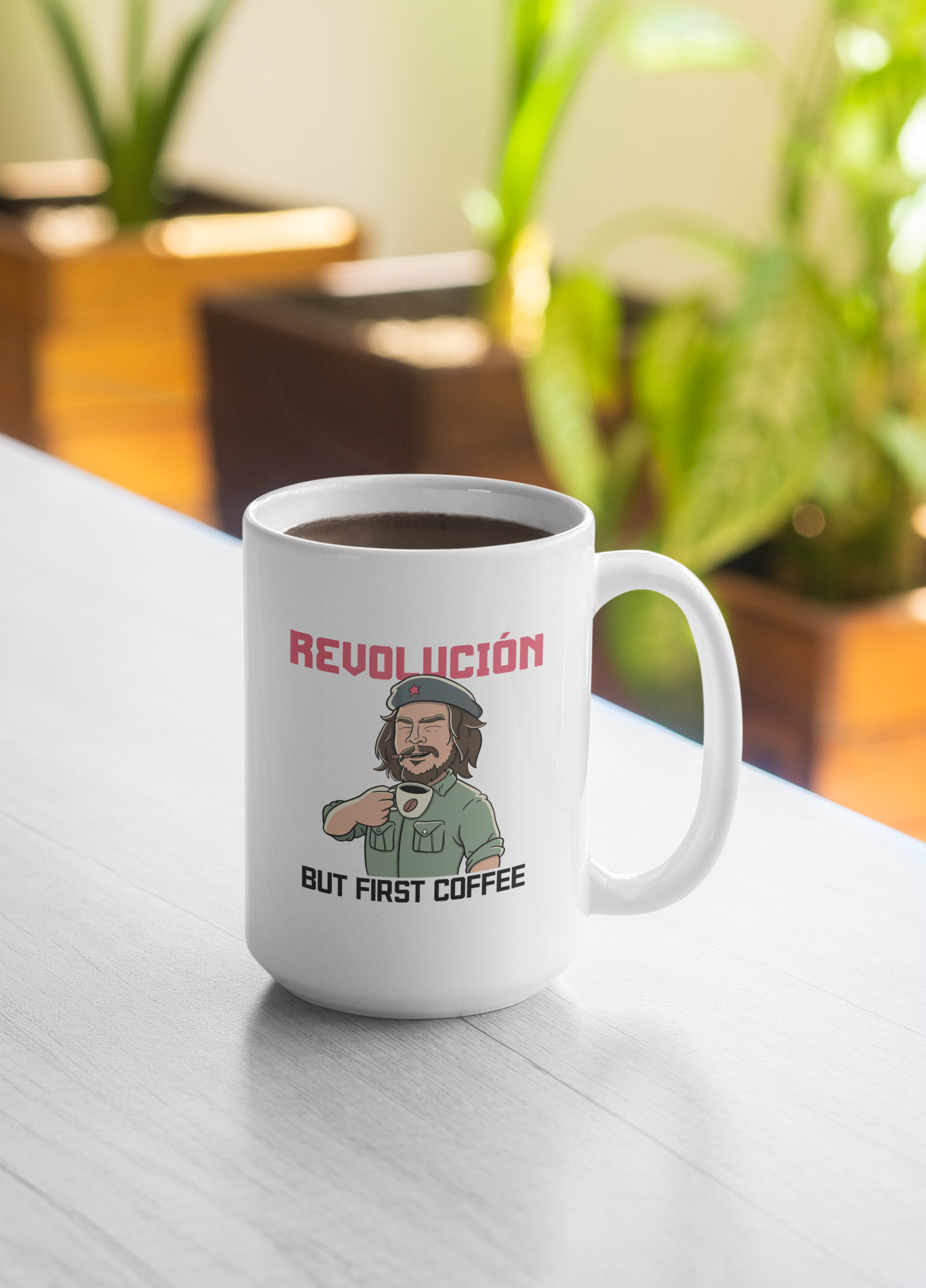 Buy REVOLUCION! But First Coffee Mug - Exclusive at Dino's Tees