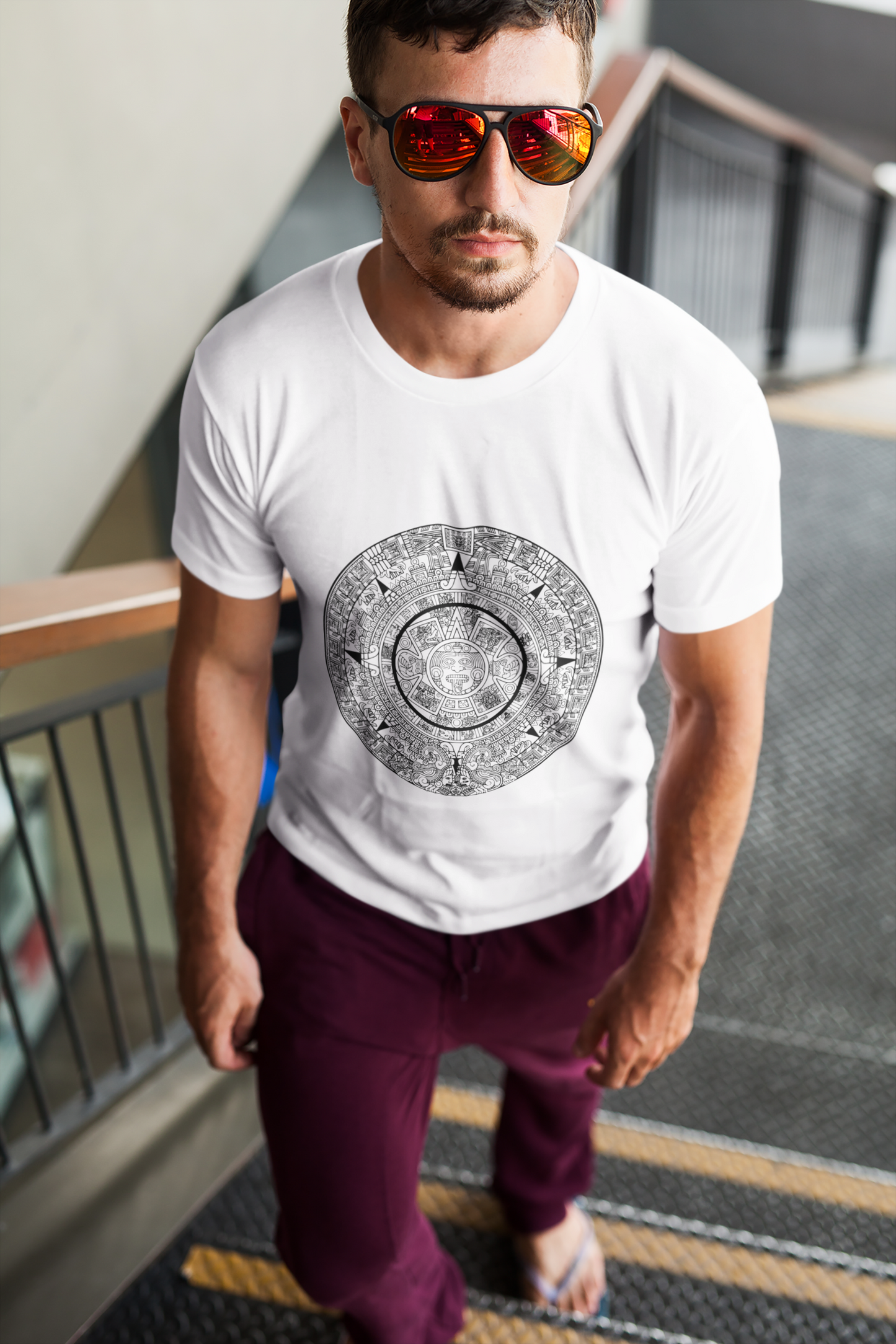 Buy Aztec Sun Stone Cool Tee | Dino's Tees