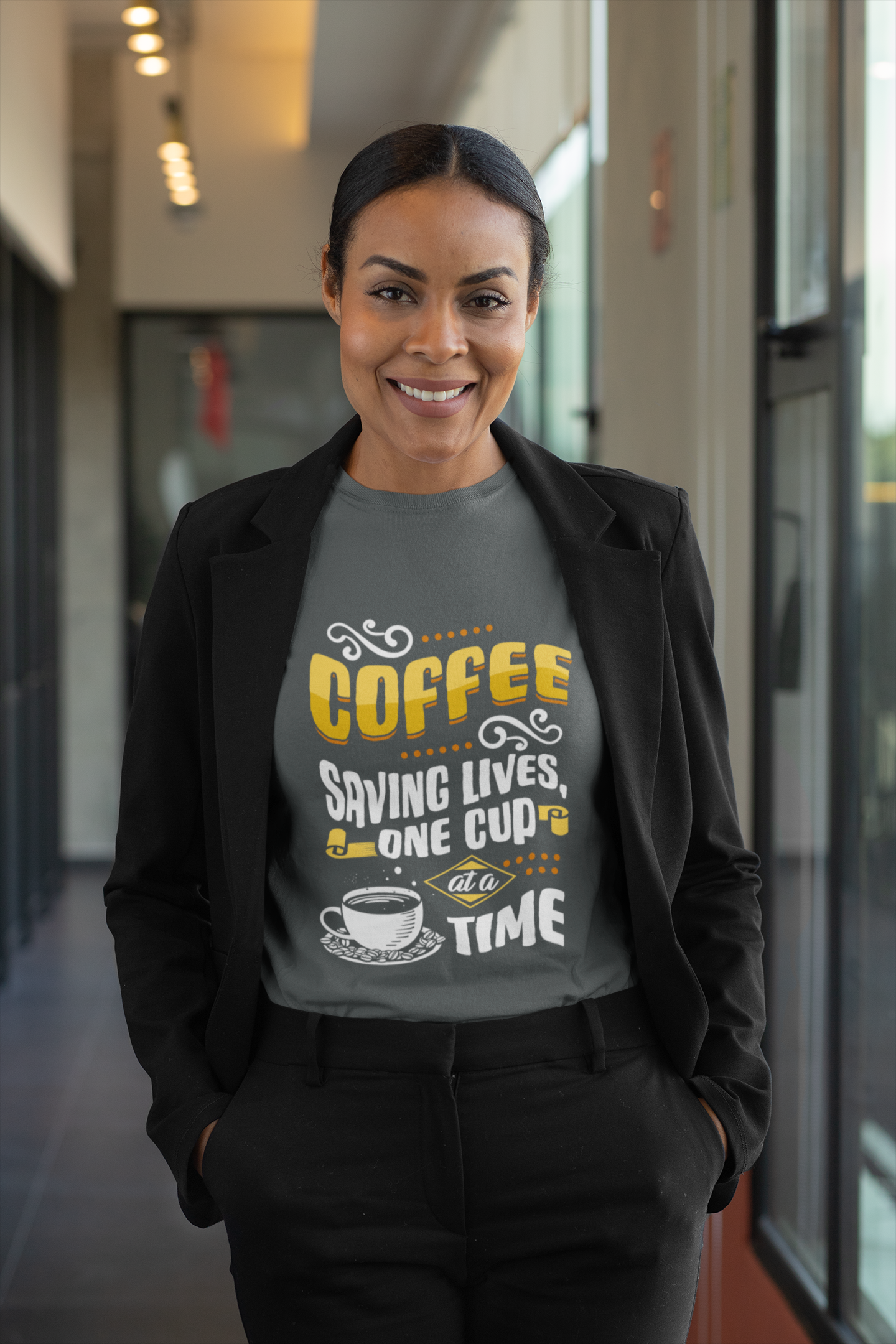 Buy 'Coffee - Saving Lives' Tee | Exclusive Unisex Shirt for Coffee Enthusiasts