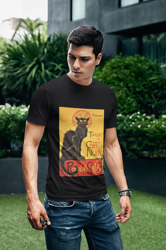 Buy 'Le Chat Noir' T-Shirt – Exclusive Wear for Coffee and Cat Enthusiasts at Dino's Tees