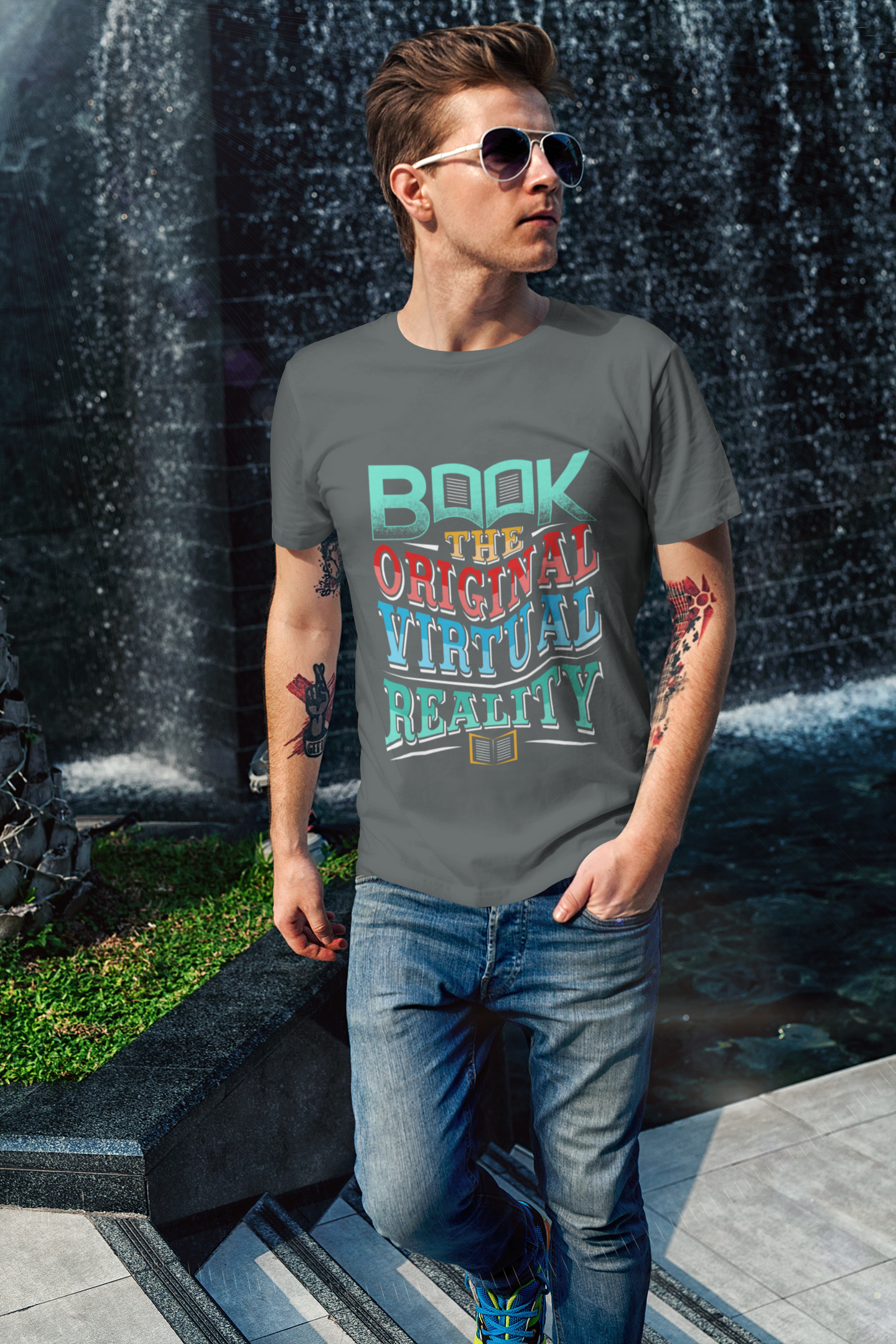 Buy 'Book - The Original Virtual Reality' T-Shirt | Exclusive Short-Sleeve Unisex Tee for Book Lovers