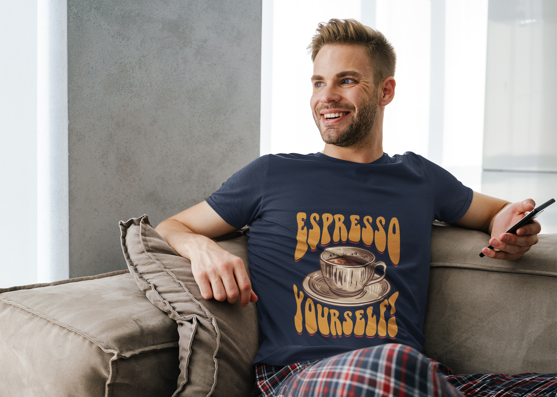 Buy 'Espresso Yourself!' Coffee Lover's Tee | Dino's Tees and Coffee