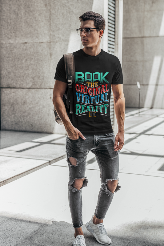 Buy 'Book - The Original Virtual Reality' T-Shirt | Exclusive Short-Sleeve Unisex Tee for Book Lovers