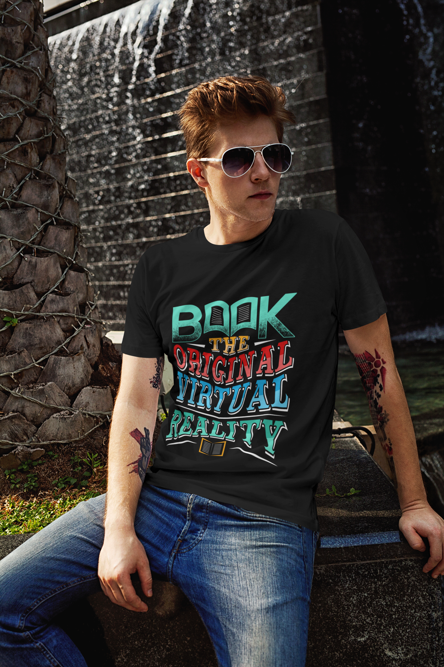 Buy 'Book - The Original Virtual Reality' T-Shirt | Exclusive Short-Sleeve Unisex Tee for Book Lovers