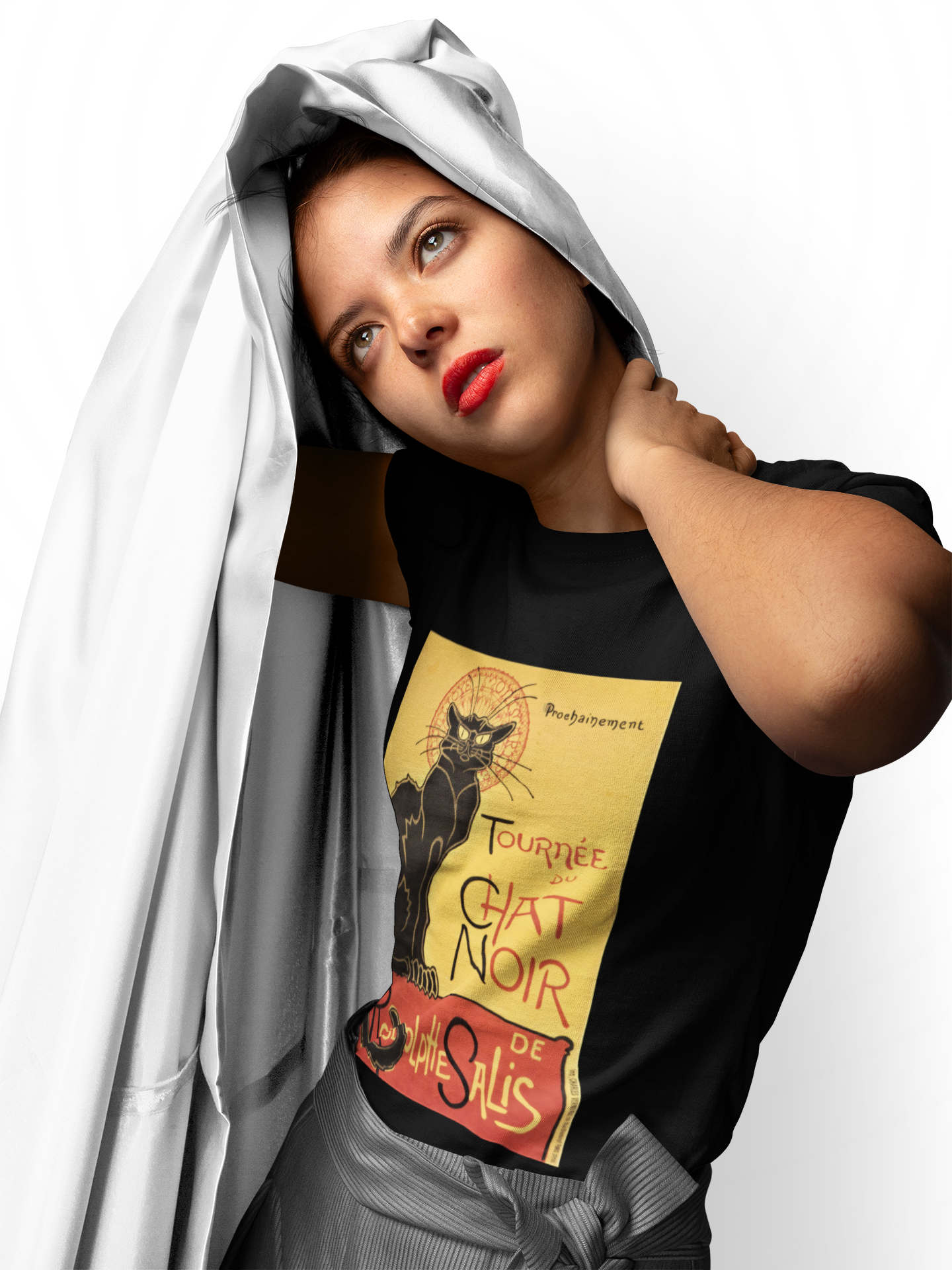 Le Chat Noir - Short-Sleeve Unisex T-Shirt for Coffee and Cat Lovers