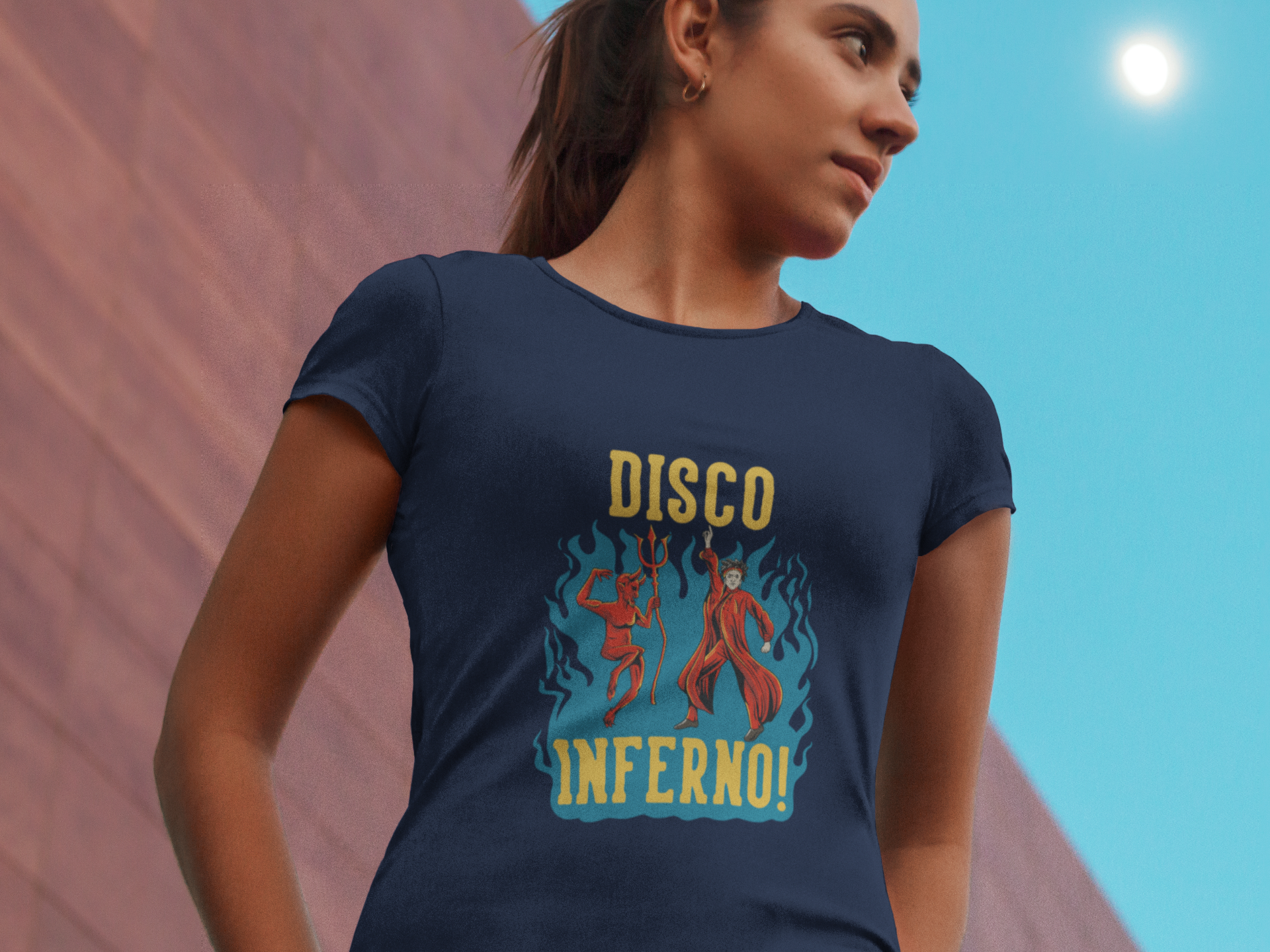 Buy 'Disco Inferno!' Groovy Tee | Dino's Tees