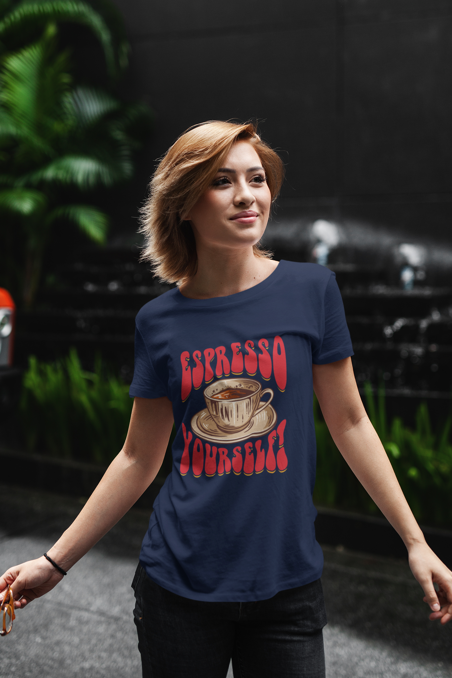 Buy 'Espresso Yourself!' Coffee Lover's Tee | Dino's Tees