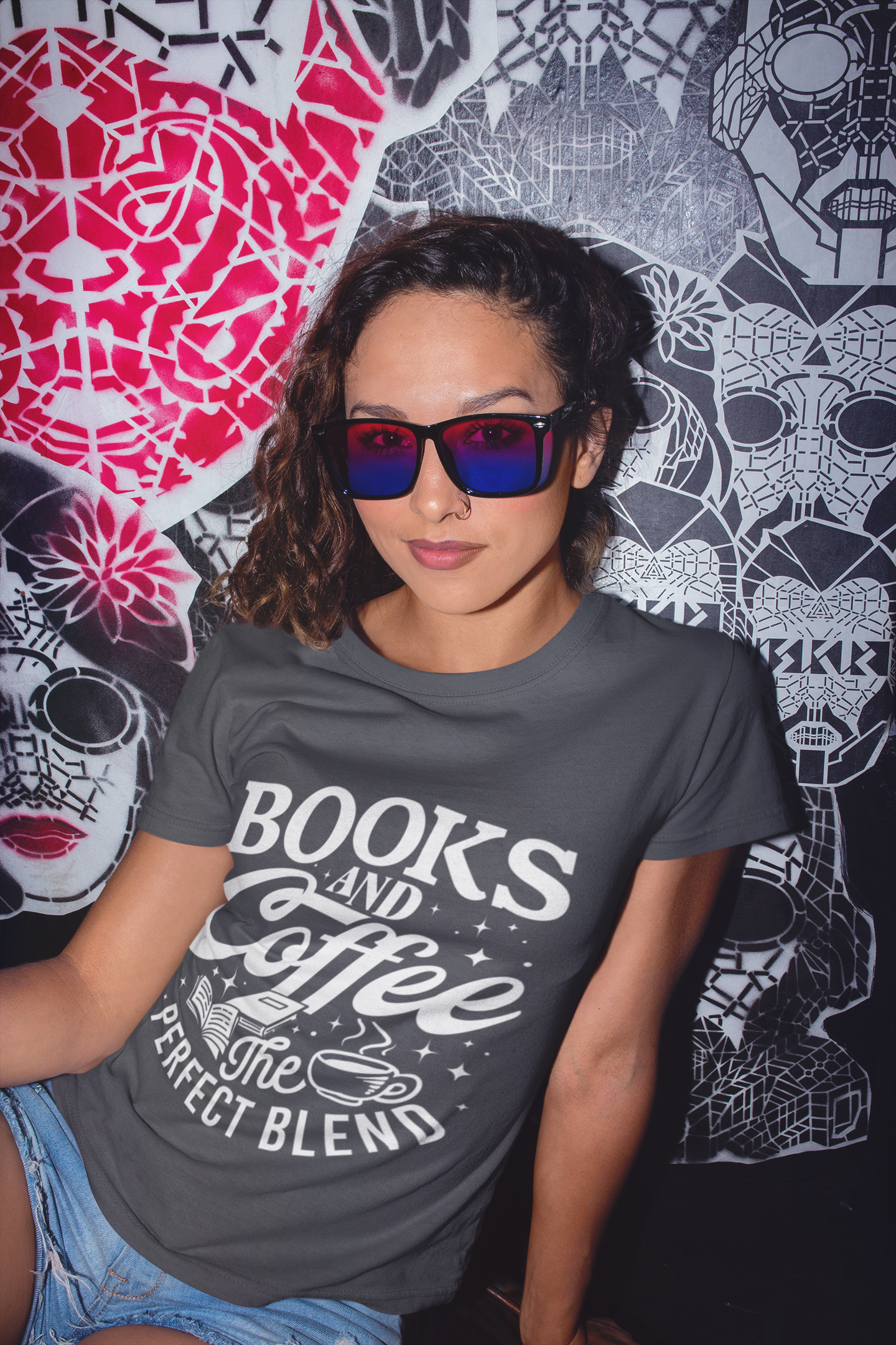 Buy 'Books and Coffee - The Perfect Blend' Tee | Exclusive Unisex Shirt for Book & Coffee Enthusiasts