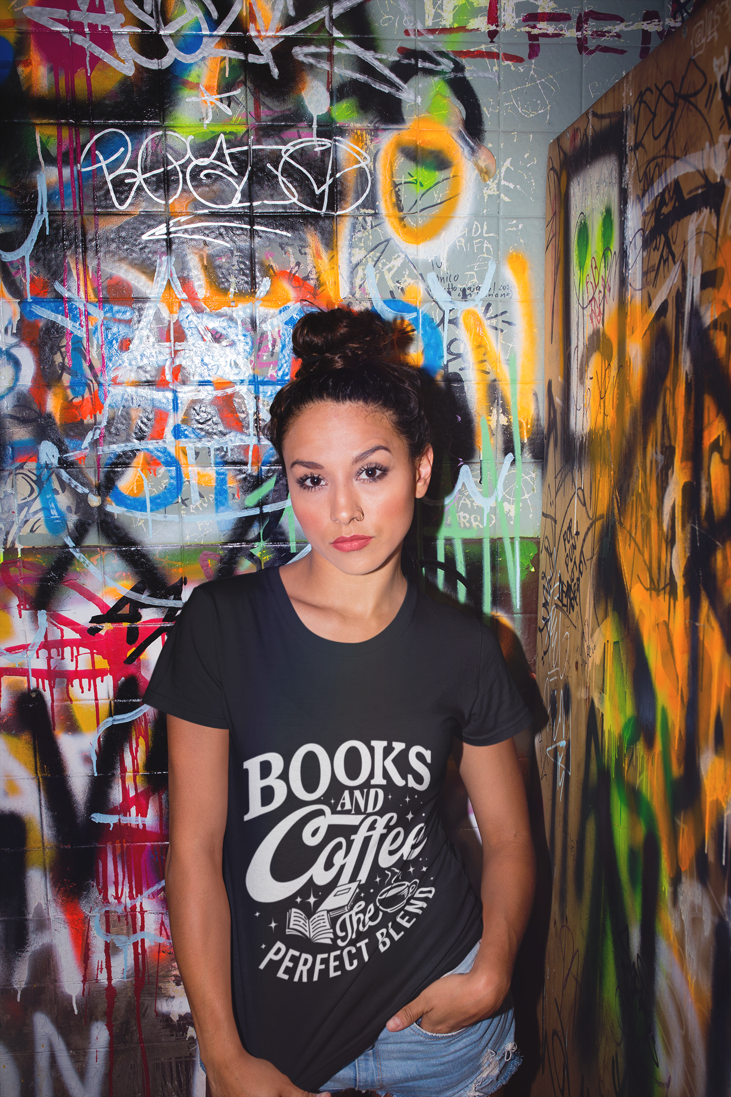 Buy 'Books and Coffee - The Perfect Blend' Tee | Exclusive Unisex Shirt for Book & Coffee Enthusiasts