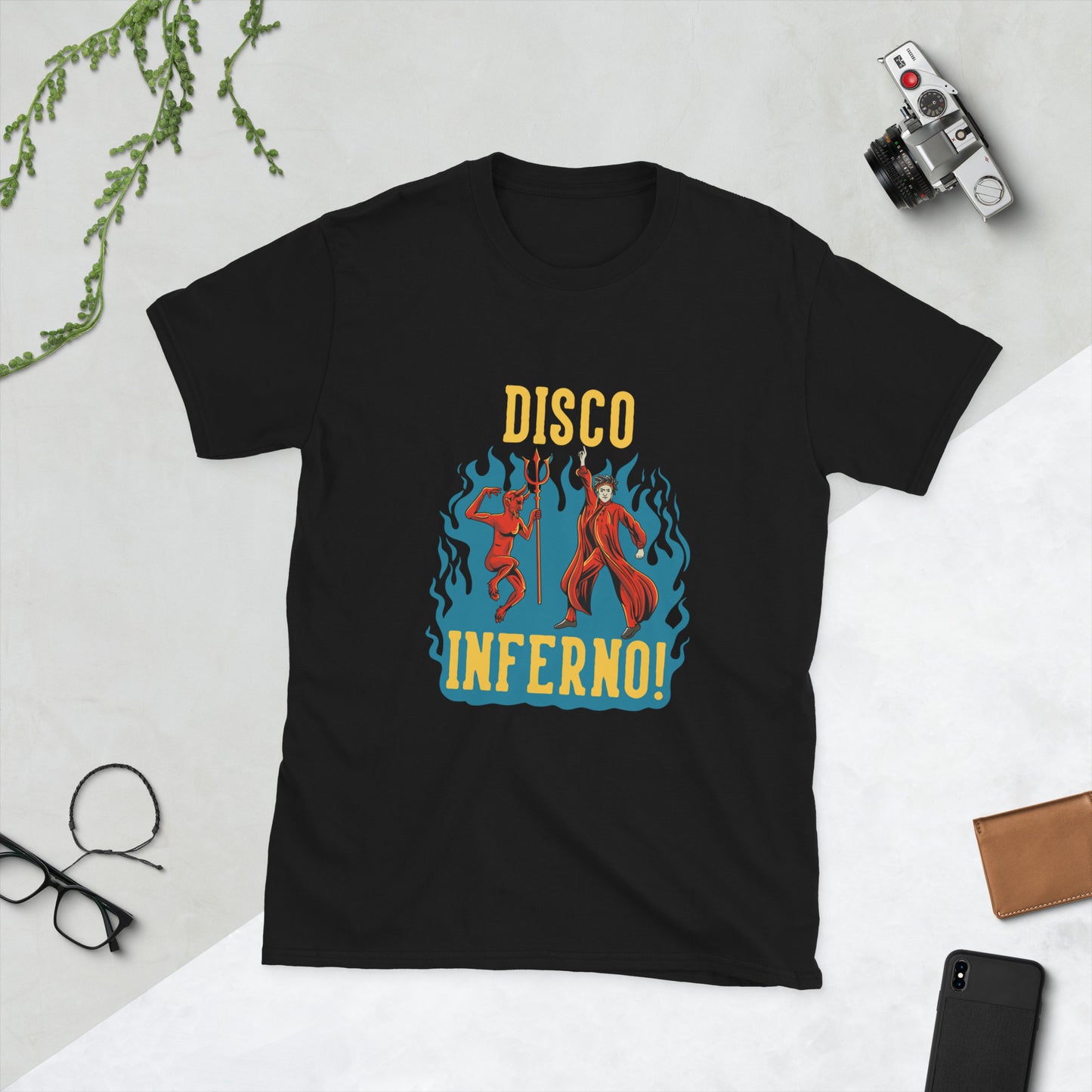 Disco Inferno! Get your groove on in Hell! - Short-Sleeve Unisex T-Shirt for Coffee Lovers