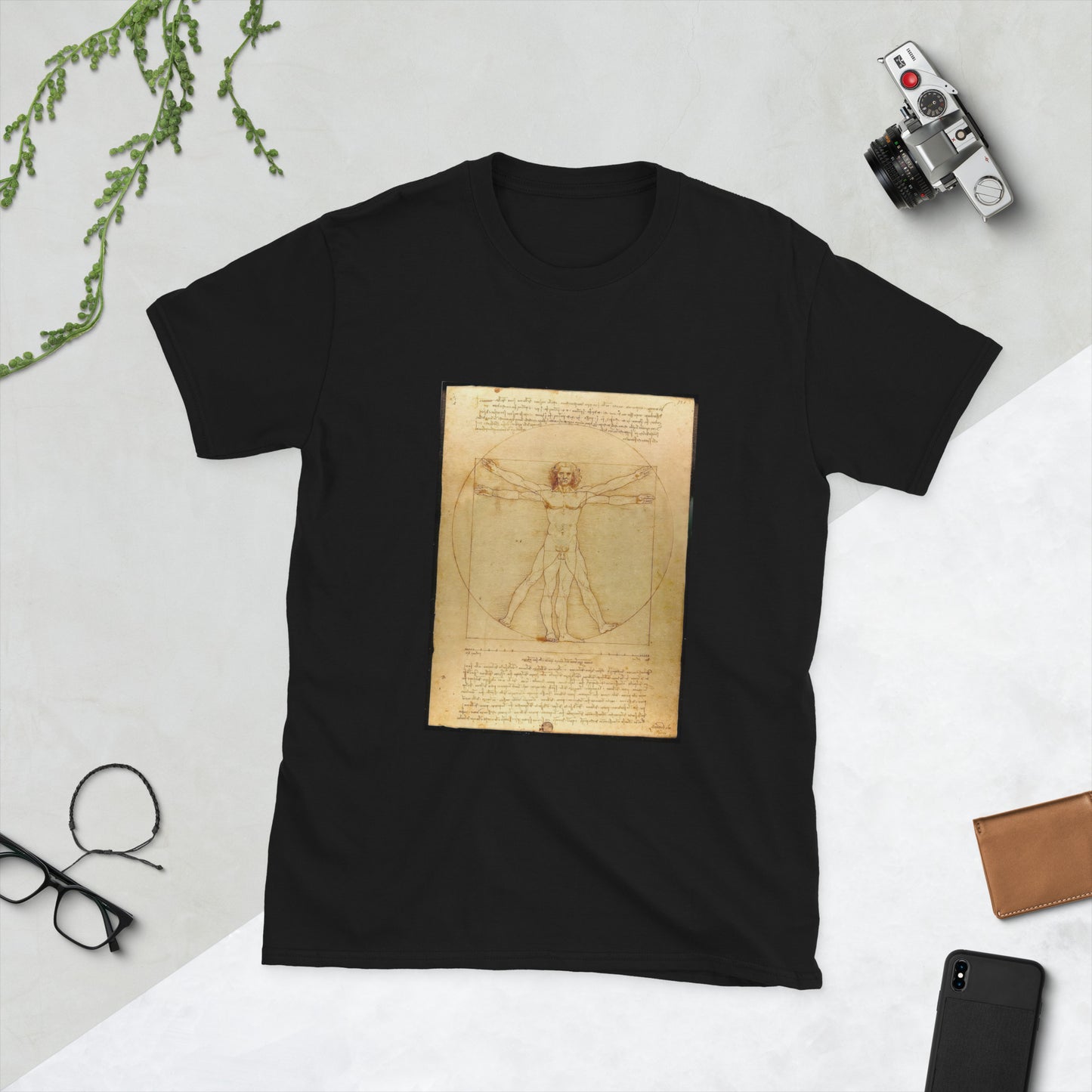 The Vitruvian Man - Leonard Da Vinci - Short-Sleeve Unisex T-Shirt