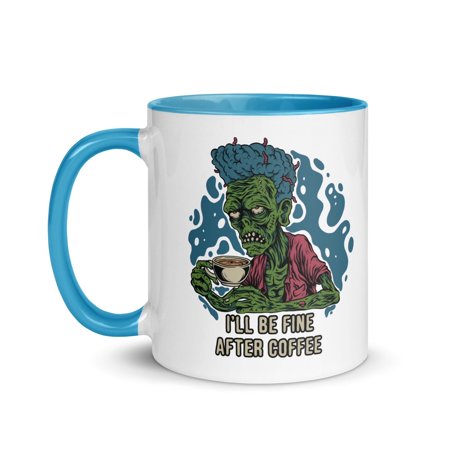 Buy 'I'll Be Fine After Coffee' Colorful Mug | Dino's Tees