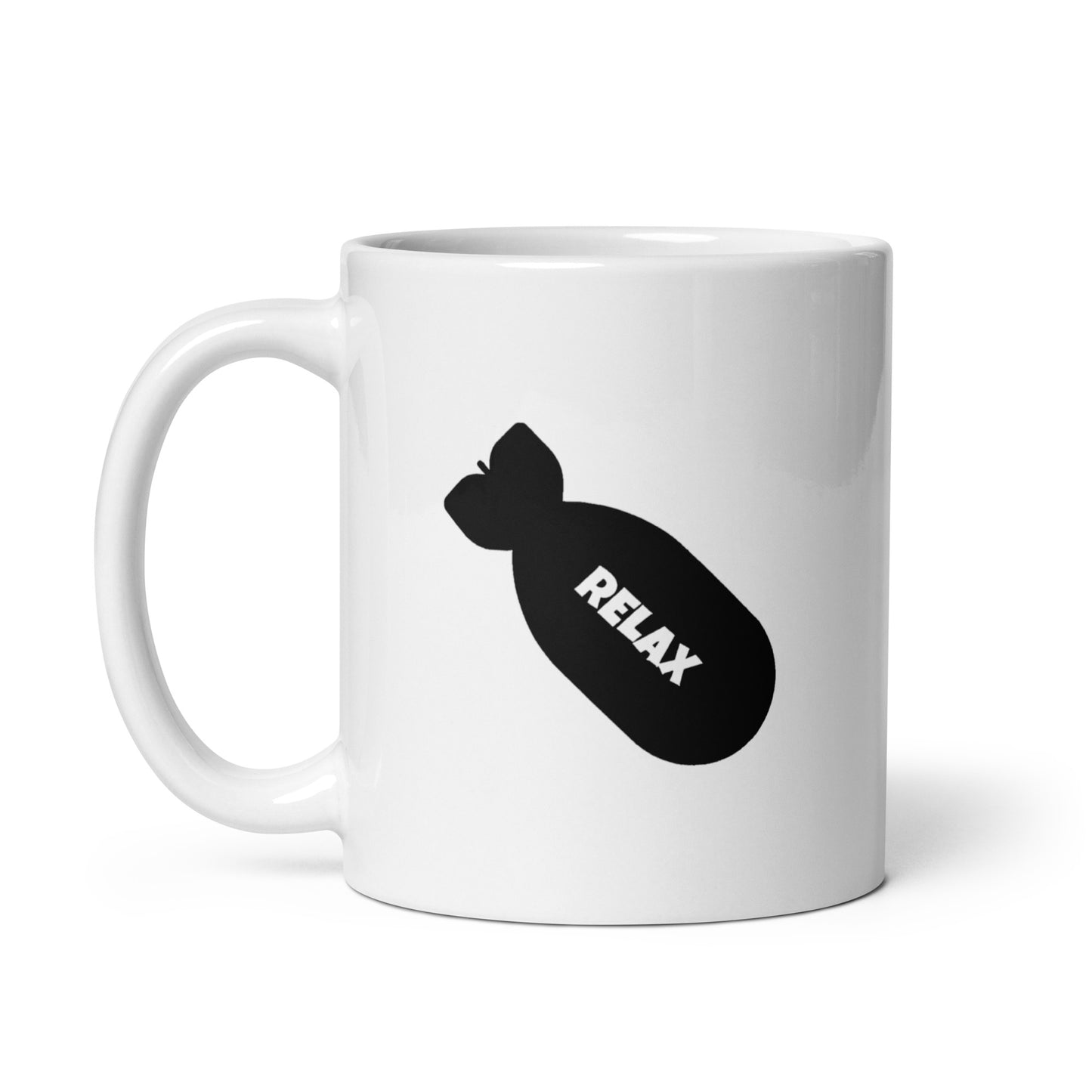 Buy Relax White Glossy Mug – Perfect Chill Companion at Dino's Tees