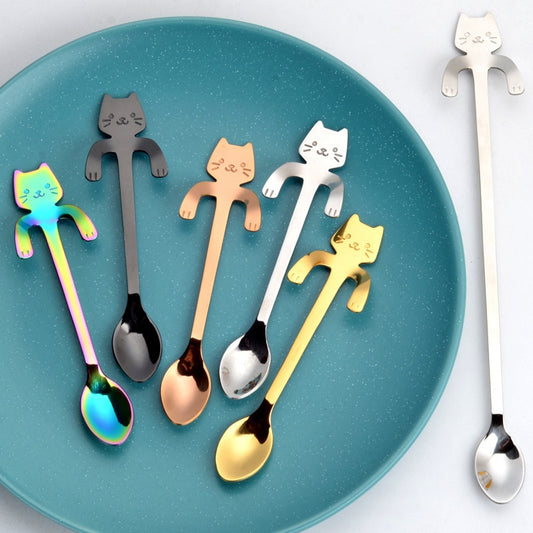 Buy Cute Cat Coffee Spoon - Impress with this Adorable Stirrer | Dino's Tees